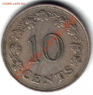 №7 Мальта, 10 центов 1972 (корабль). До 18.12.2011 в 22-00 - Мальта-1