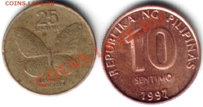 №9 Филиппины, 2 монеты(10с, 25с). До 18.12.2011 в 22-00 - Филиппины-1