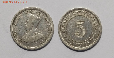 Стрейтс-Сеттлемент 5 центов 1926 г Георг V - 7.04 - IMG_20230402_070945