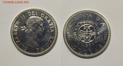 Канада 1 доллар 1964 г, 100 лет Шарлоттаун и Квебеку - 7.04 - IMG_20230402_071135