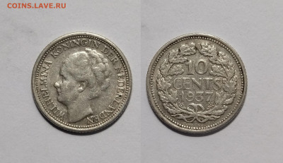 Нидерланды 10 центов 1937 года Вильгельмина - 7.04 - IMG_20230211_084806