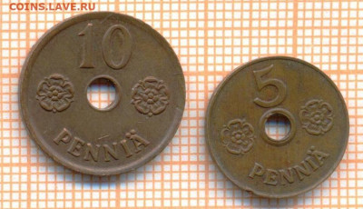 Финляндия 5,10 пенни 1941 г, до 05.04.2023 г. в 22.00 по Мос - Финляндия 5 10 пенни 1941 100 120
