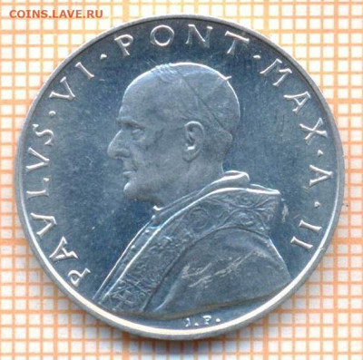 Ватикан 10 лир 1964 г, до  05.04.2023 г. в 22.00 по Москве - Ватикан 10 лир 1964 170