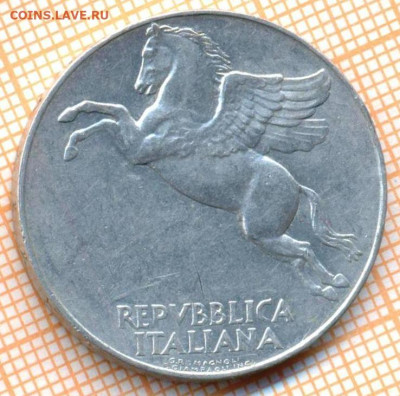 Италия 10 лир 1949 г, до  05.04.2023 г. в 22.00 по Москве - Италия 10 лир 1949 50а