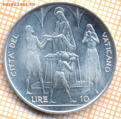 Ватикан 10 лир 1968 г, до 05.04.2023 г. в 22.00 по Москве - Ватикан 10 лир 1968 200