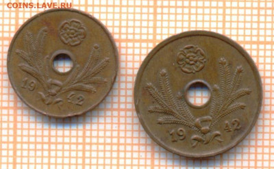 Финляндия 5 10 пенни 1942 г., до  05.04.2023 г. в 22.00 по М - Финл 5 10 пенни 1942 