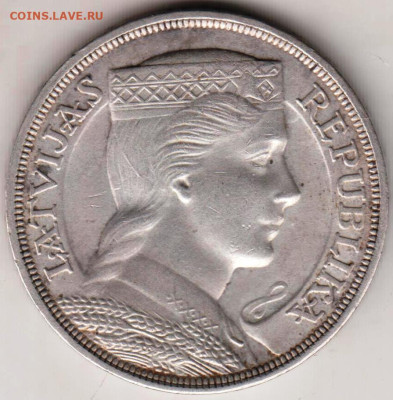 ЛАТВИЯ 5 лат  1931 г. до 10.04.23 г. в 23.00 - 002