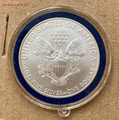 1$ США2008  Ag 999 в капсуле AUNC Шагающая Свобода - IMG_4320
