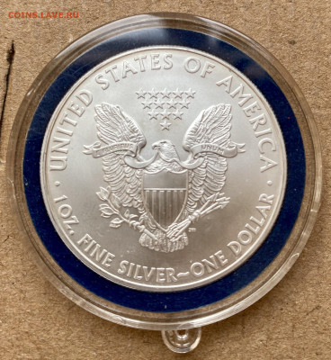 1$ США2008  Ag 999 в капсуле AUNC Шагающая Свобода - IMG_4319