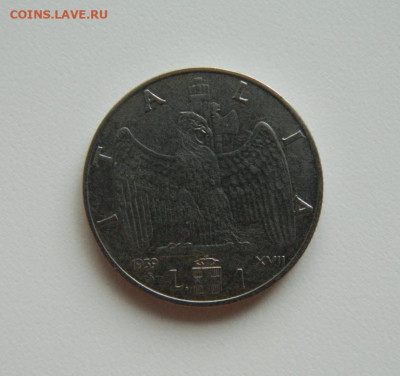 Италия 1 лира 1939 г. С рубля! до 10.04.23 - DSCN0599.JPG