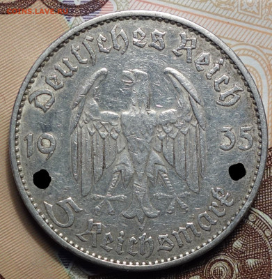5 рейхсмарок 1935г Е Кирха 13.04.23 в 22-00 - 1935г Е аверс (2)