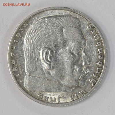 Германия 5 марок 1936 А Отличные, aUNC c 200! до 12.04 - Германия 5 марок 1936 А_5