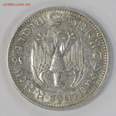 Германия 5 марок 1936 А Отличные, aUNC c 200! до 12.04 - Германия 5 марок 1936 А_3