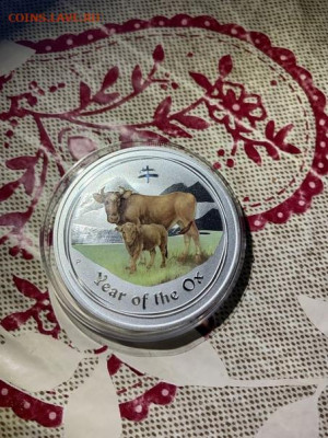 1 Доллар  Австралия 2009  Лунный календарь Год Быка Лунар Цв - NUuqVAEoVlk