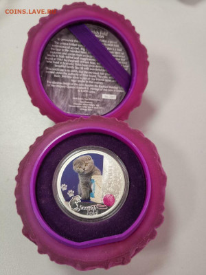 2дол 2012 Ниуэ -Шотландская вислоухая кошка, Ag999, до 17.04 - ЯЯ Шотландия в кор-1