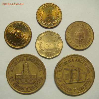 АРГЕНТИНА 1992 полный комплект из 6 монет. До 18.04 (ВТ) - 02.JPG