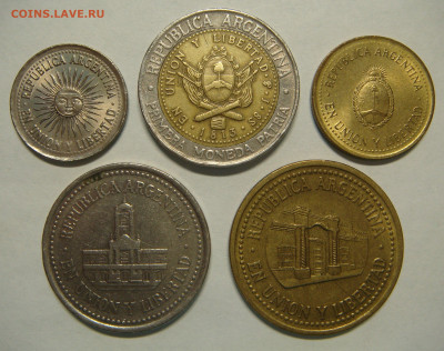 АРГЕНТИНА 1994 полный комплект из 5 монет. До 18.04 (ВТ) - 02.JPG