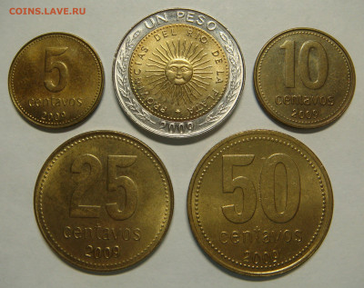 АРГЕНТИНА 2009 полный комплект из 5 монет. До 18.04 (ВТ) - 01.JPG