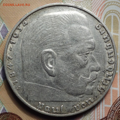 3- рейх 2 рейхсмарки 1938г J  19.04.2023 в 22-00 - 1938 J аверс.JPG