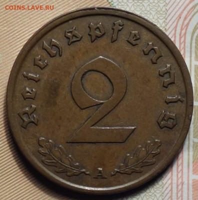3 рейх 2 рейхспфеннига 1936г A 19.04.2023г в 22-00 - 1936 А реверс.JPG