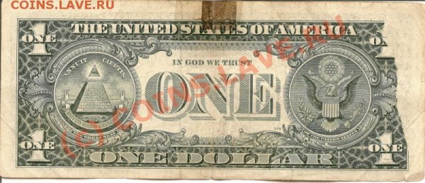 Бона  1 доллар США 1988   БРАК - 1$ф