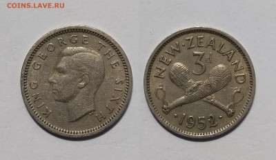 Новая Зеландия 3 пенса 1952 г Георг VI - 18.04 - IMG_20230410_070415