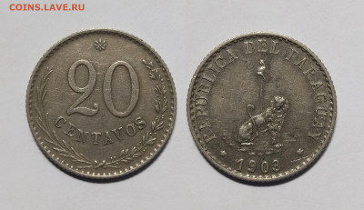 Парагвай 20 сентаво 1903 год Лев - 18.04 - IMG_20230410_071140