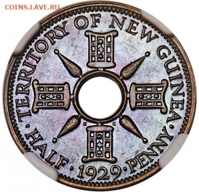 Монеты с отверстием в центре - new_guinea-1-2-penny-1929 (1)