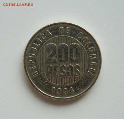 Колумбия 200 песо 1994 г. С рубля! до 19.04.23 - DSCN0920.JPG