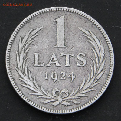 Латвия 1 лат 1924 с 200! до 16.04 - Латвия 1 лат 1924