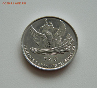 Андорра 1 сантим 1999 г.(Юбилейная) ФАО С рубля! до 20.04.23 - DSCN1092.JPG
