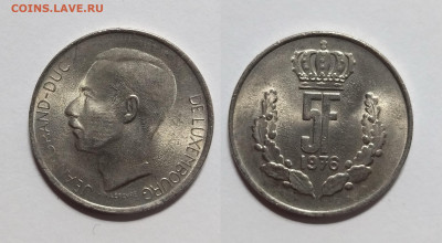 Люксембург 5 франков 1976 года - 21.04 - IMG_20230414_200120