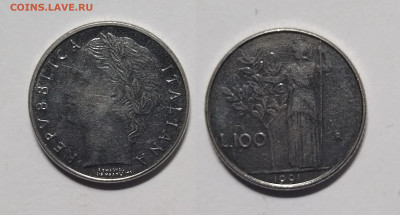 Италия 100 лир 1991 года малый тип - 21.04 - IMG_20230415_113524