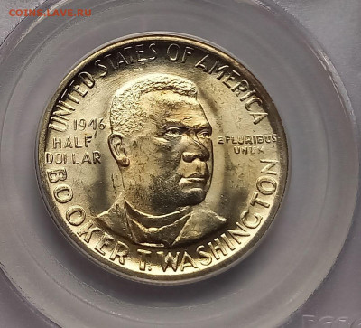США 50 центов 1946 Р Букер Т. Вашингтон, MS-65 - 2