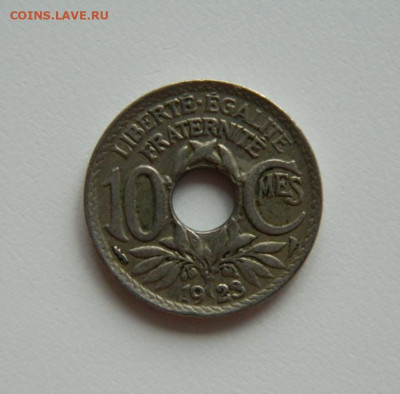 Франция 10 сантимов 1923 г. до 24.04.23 - DSCN1199.JPG