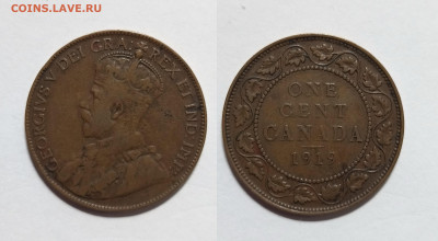 Канада 1 цент 1919 года Георг V большой тип - 26.04 - IMG_20230414_200301