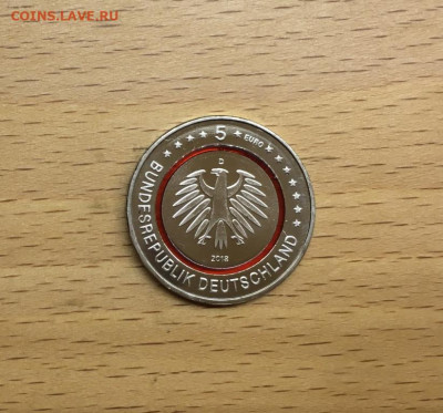 биметалл триметалл 5 евро Германия 2018 Субтропическая зона - bimetall_trimetall_5_evro_germanija_2018_dvor_d_subtropicheskaja_zona_unc_zhivotnye_fauna (1)