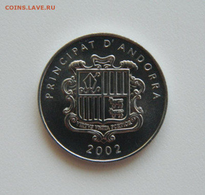 Андорра 1 сантим 2002 г. (Юбилей) Фауна С рубля! до 26.04.23 - DSCN1535.JPG