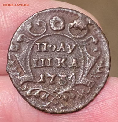 Полушка 1734, 1735, 173? годов. До 30.04.23 22:00 - B61A2B9C-032D-450F-A931-08ECB2FC9C83