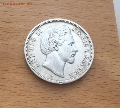 Бавария 5 марок 1874 Людвиг II Германия Германская Империя д - bavarija_5_marok_1874_ljudvig_ii_germanija_germanskaja_imperija_dvor_d_mjunkhen_serebro_xf_krona_shajba (4)
