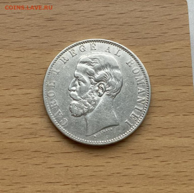 Крона Шайба Румыния 5 леев лей 1883 Кароль I XF Серебро - krona_shajba_rumynija_5_leev_lej_1883_karol_i_xf_serebro (3)