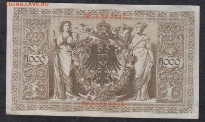 Германия 1910 1000 марок до 01 05 - 34а
