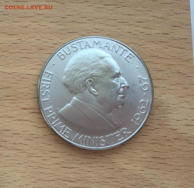 Крона Шайба Ямайка 1$ доллар 1972 Бустаманте Александр - krona_shajba_jamajka_1_dollar_1972_bustamante_aleksandr_premer_ministr_narodnyj_geroj_tirazh_7982_sht