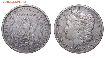 США. 1 доллар 1879 г. Морган. До 29.04.23. - Р1248