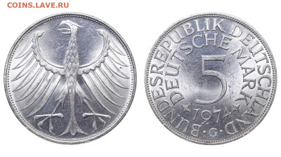 ФРГ. 5 марок 1974 г. До 29.04.23. - Р1316