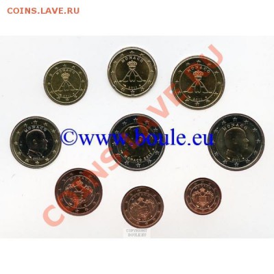 2 евро 2011 Свадьба принца Альберта и Шарлин - monaco-bu-2011-albert-ii-9-pieces
