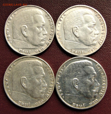 Германия. 2 марки 1936, 1937, 1938, 1939. - DSC04263.JPG