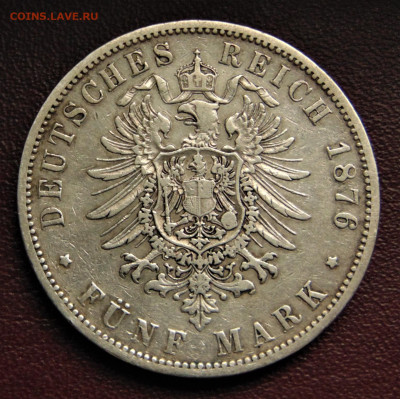 Пруссия. 5 марок 1876 B. - PR-1876B-.JPG