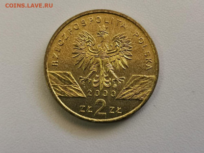 2 злотых Польша 2000, Удод, до 06.05 - 2000 Удод-2