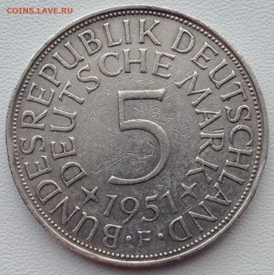 Германия 5 марок 1951г. до 06.05 22.00 - 73163db1-889c-40cb-8a1e-66e00b25daf0